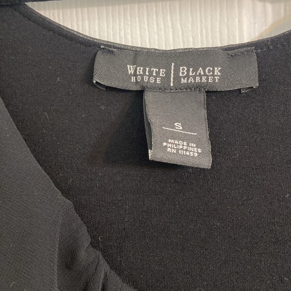 White House Black Market - Above The Knee Ruffle Dress in Black / Size Small - Picture 4 of 9